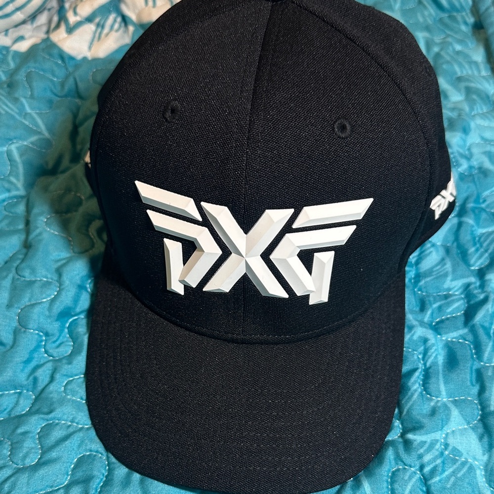 PXG Black Golf Cap with White Logo